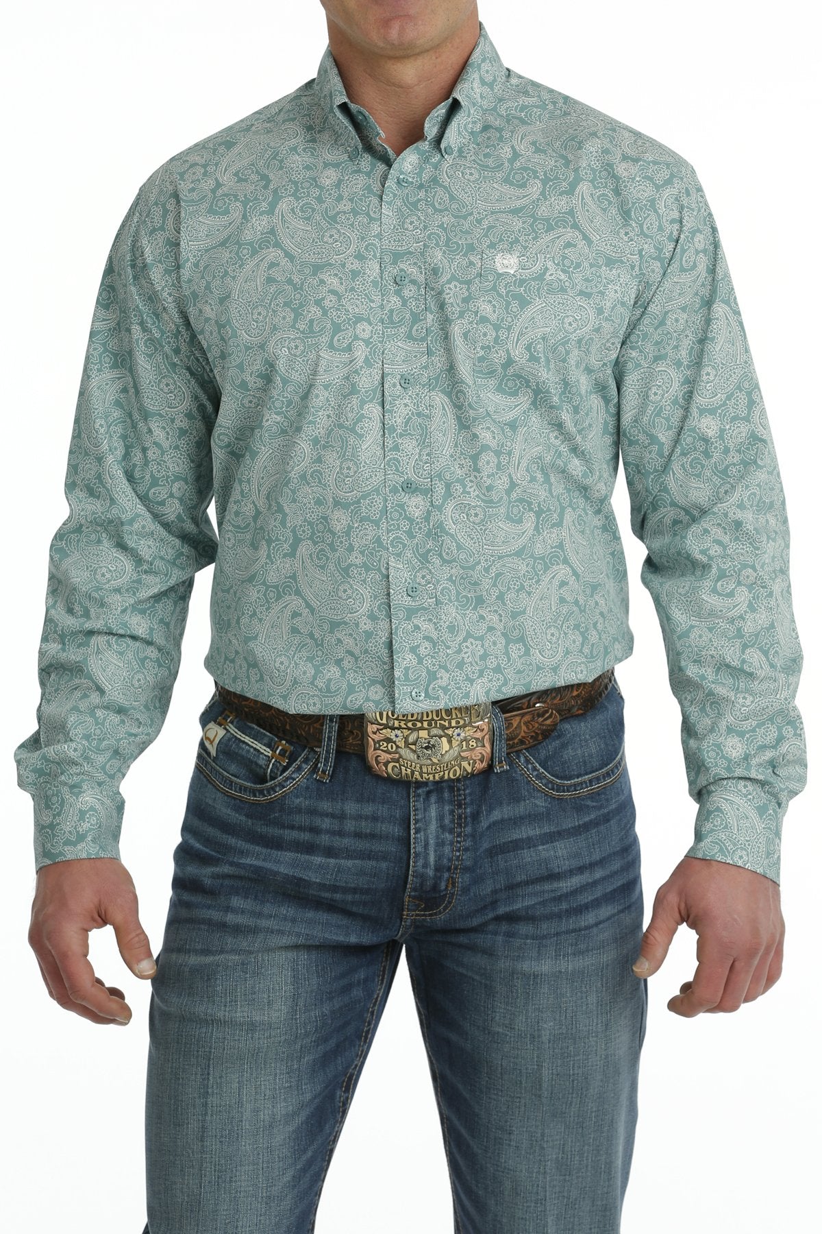 Cinch Mens Paisley Print L/S Shirt - MTW1105704