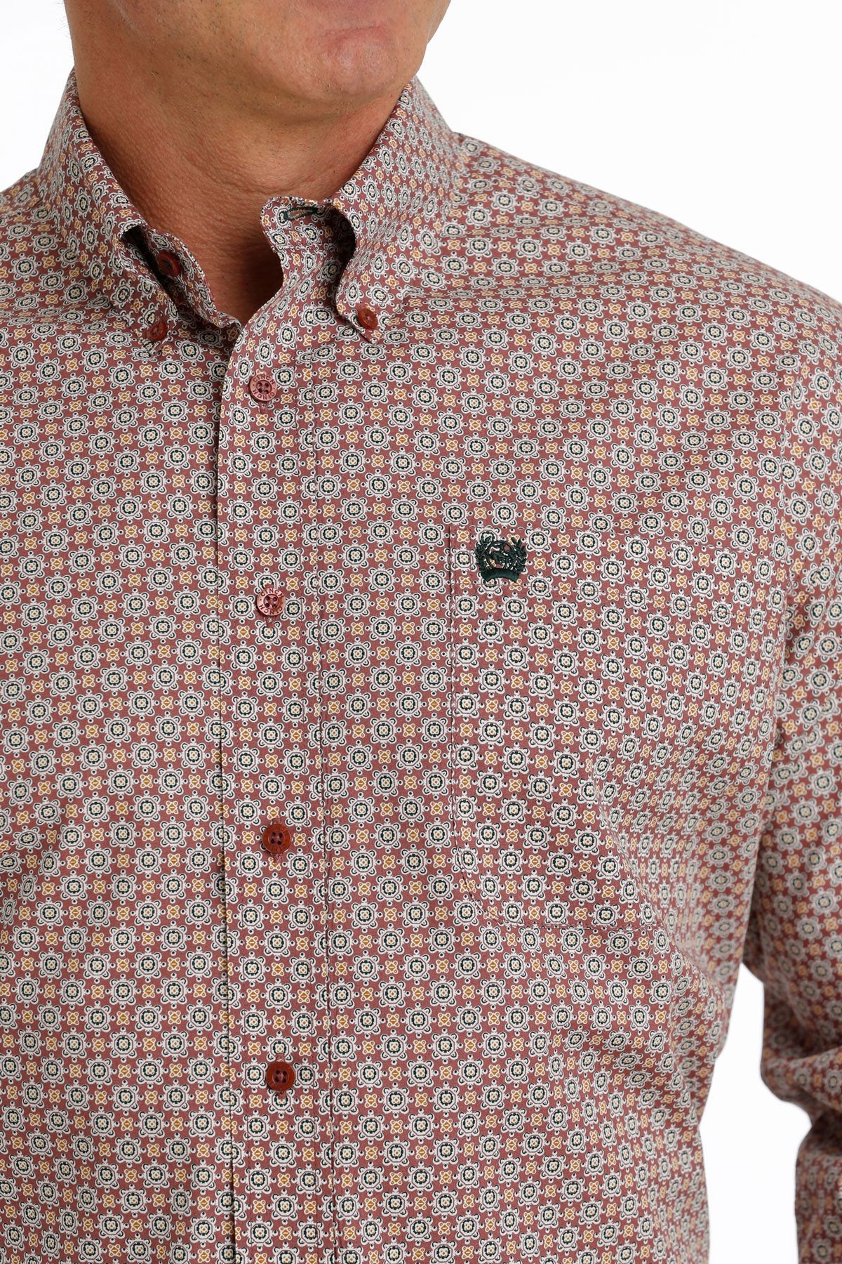 Cinch Mens Geometric Print L/S Shirt - MTW1105713