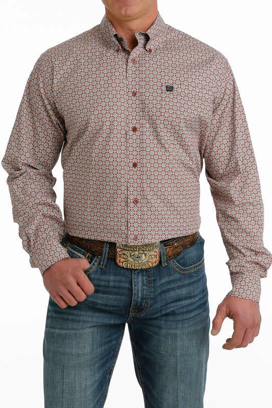 Cinch Mens Geometric Print L/S Shirt - MTW1105713
