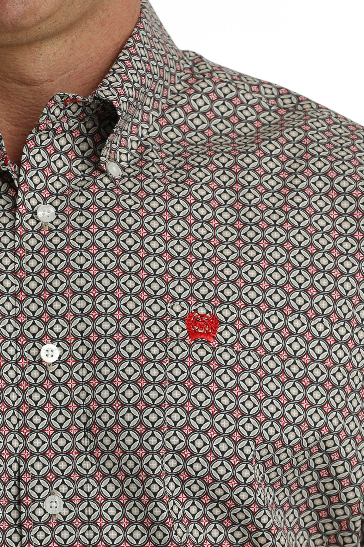 Cinch Mens Geometric Print L/S  Shirt - MTW1105717