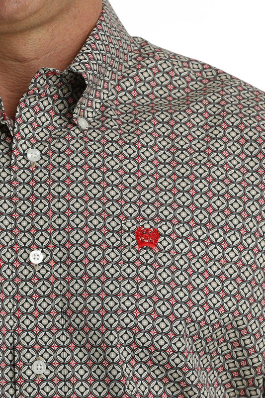 Cinch Mens Geometric Print L/S  Shirt - MTW1105717