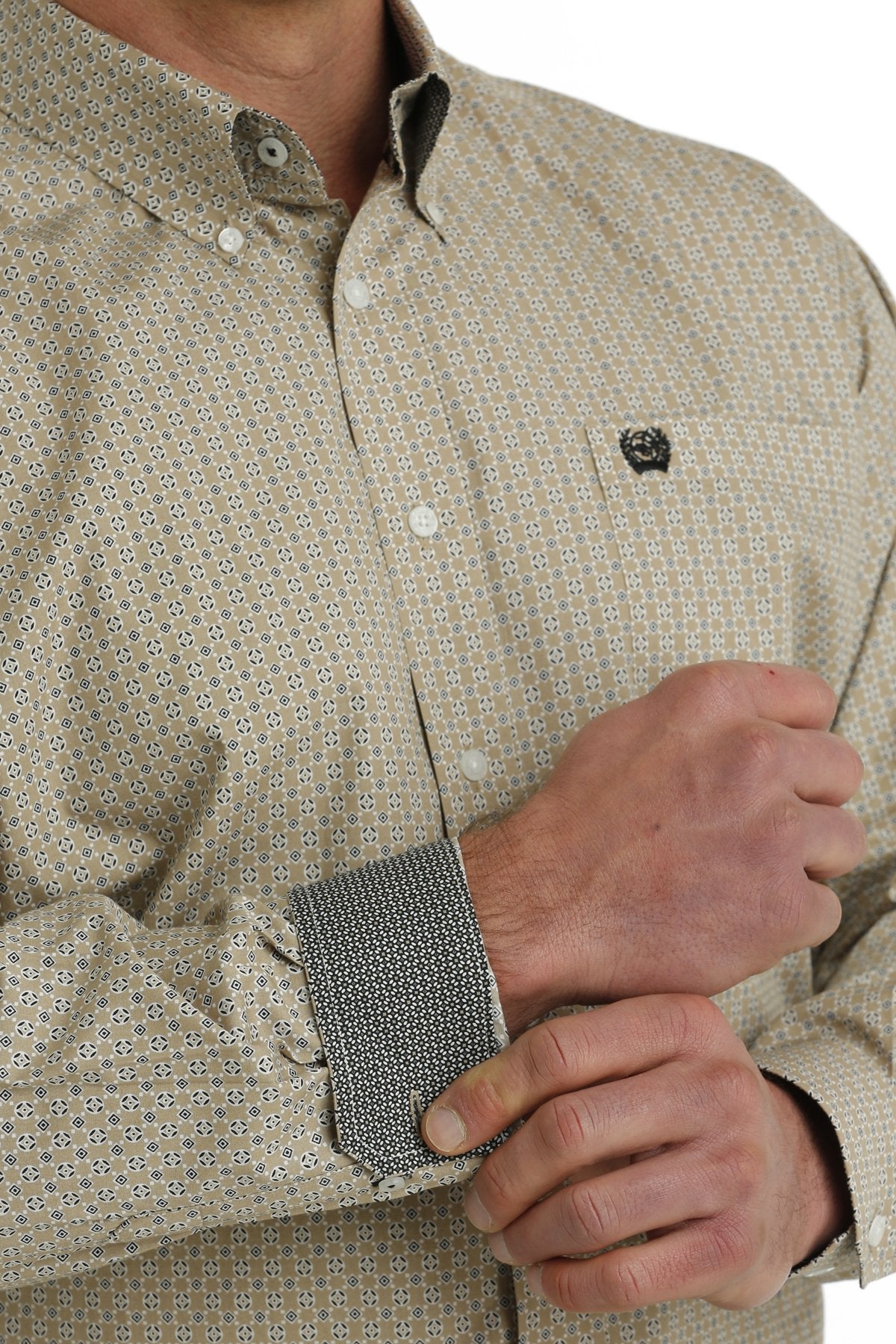 Cinch Mens Geometric Print L/S Shirt - MTW1105719