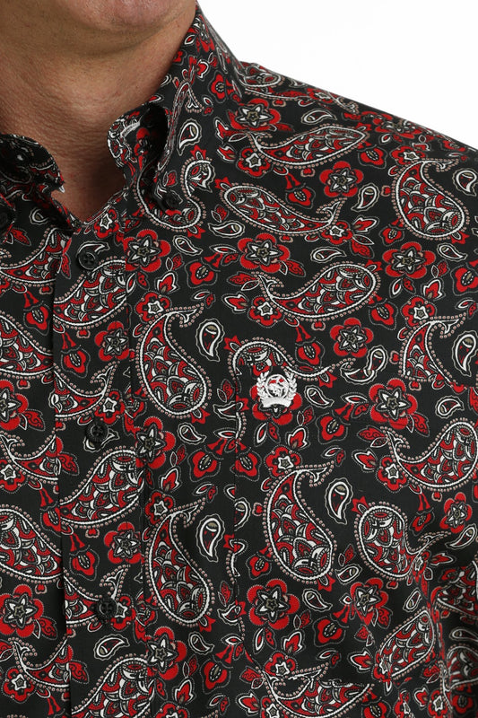 Cinch Mens Paisley Print L/S Shirt - MTW1105723