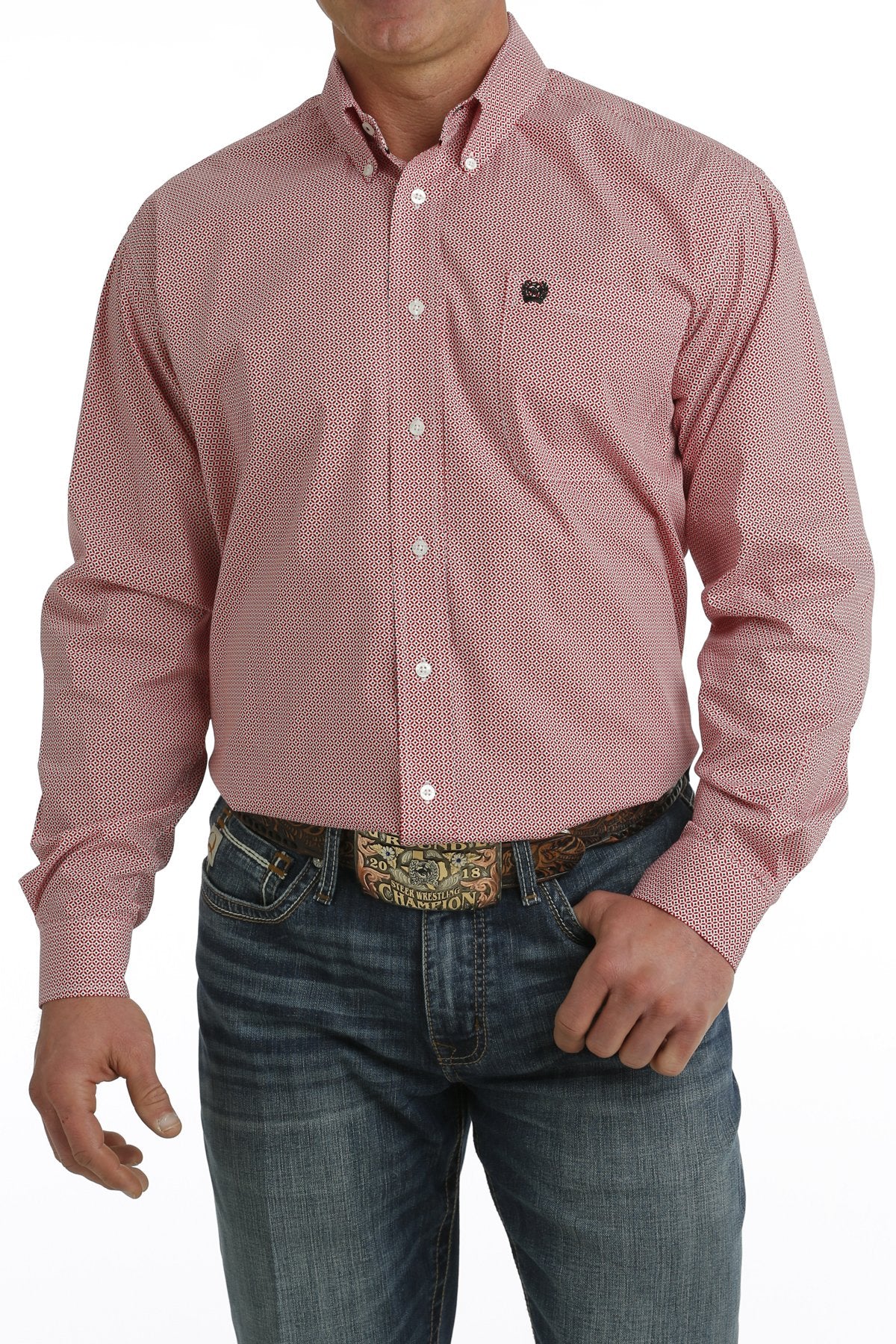 Cinch Mens Geometric Print L/S Shirt - MTW1105726