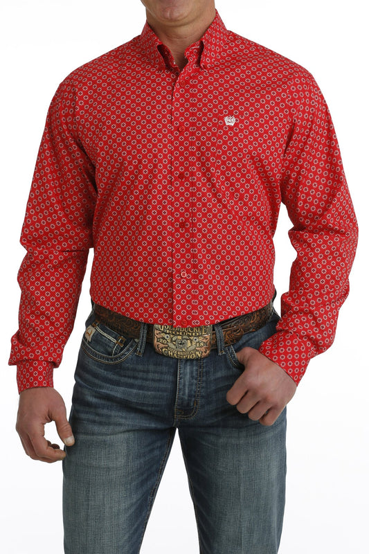 Cinch Mens Medallion Print L/S Shirt - MTW1105727
