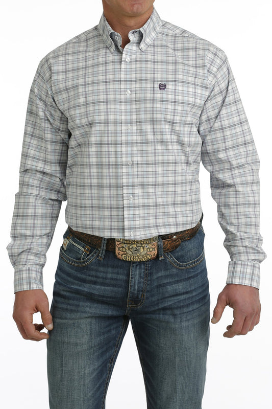 Cinch Mens Plaid L/S  Button Down Shirt - MTW1105733