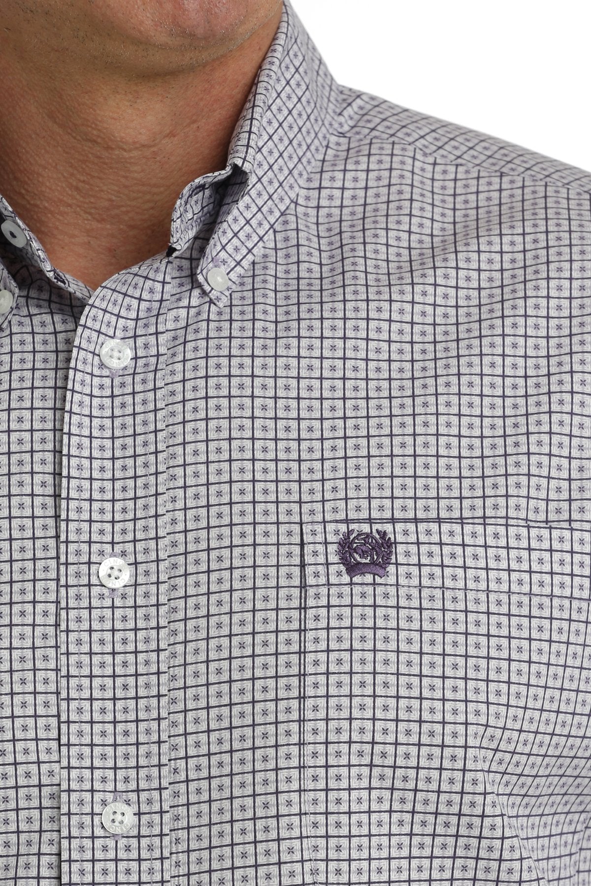 Cinch Mens Geometric Print L/S Shirt - MTW1105735