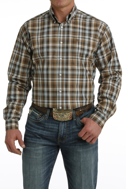 Cinch Mens Plaid L/S  Button Down Shirt - MTW1105743