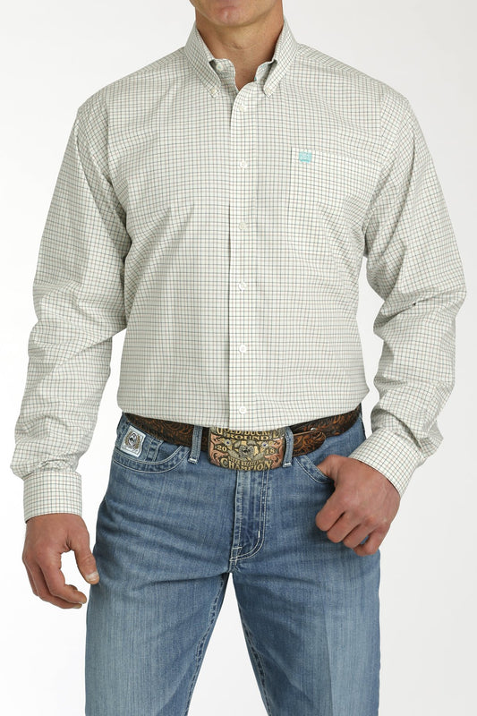 Cinch Mens Plaid L/S  Button Down Shirt - MTW1105746