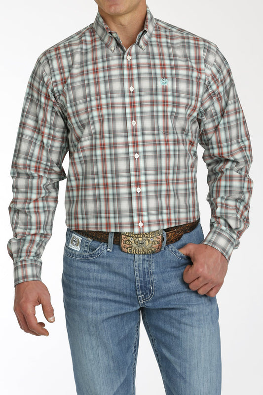 Cinch Mens Classic Fit Plaid L/S Shirt - MTW1105750