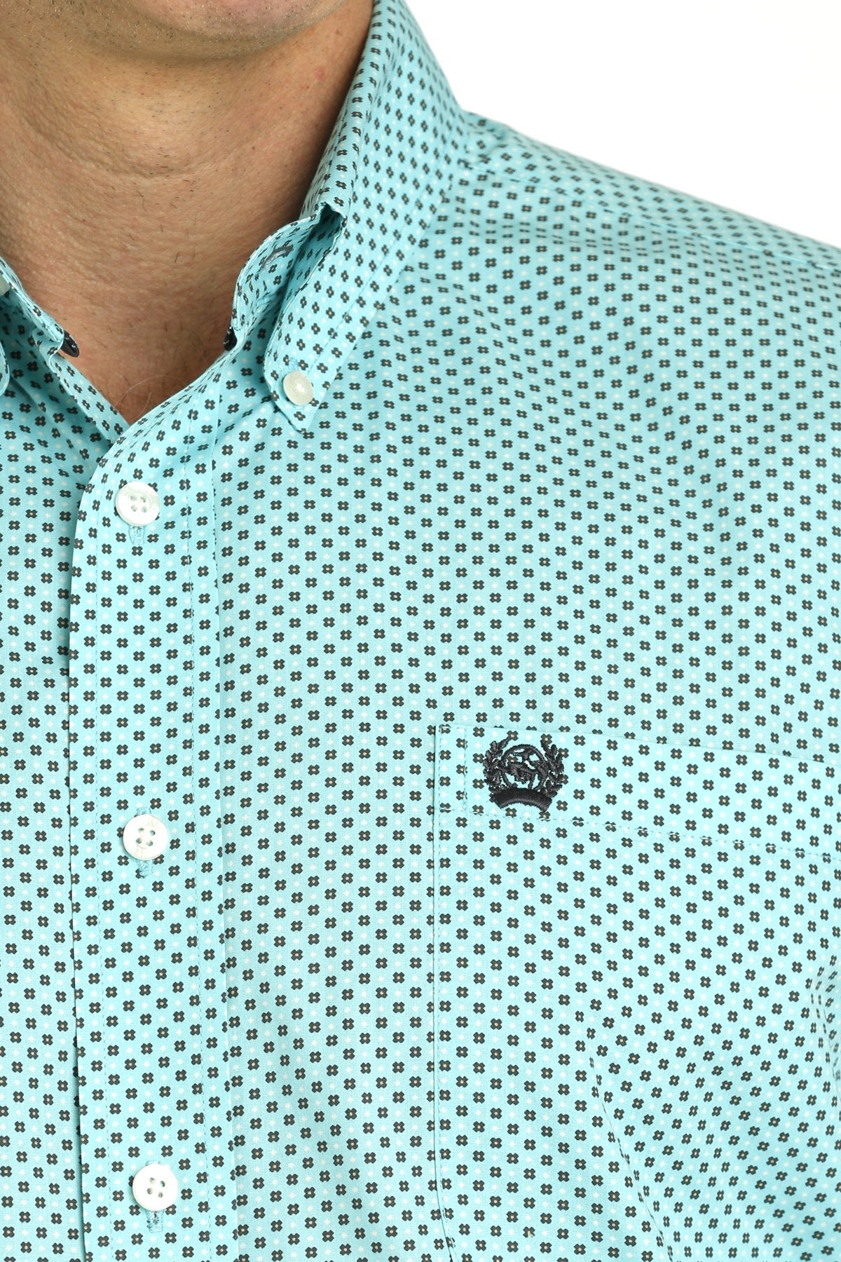 Cinch Mens Classic Fit Geometric Print L/S Shirt - MTW1105753