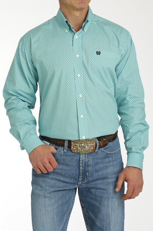 Cinch Mens Classic Fit Geometric Print L/S Shirt - MTW1105753