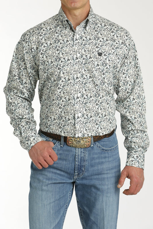 Cinch Mens Paisley Print L/S Shirt - MTW1105786