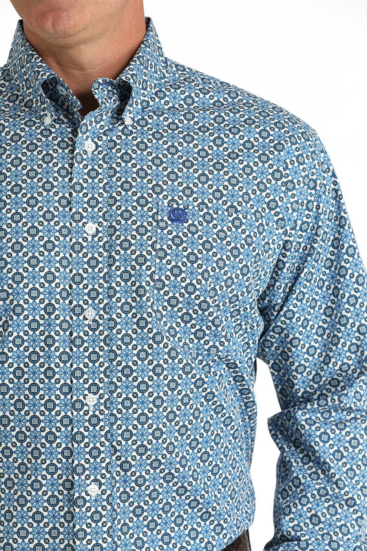 Cinch Mens Classic Geometric Print L/S Shirt - MTW1105794