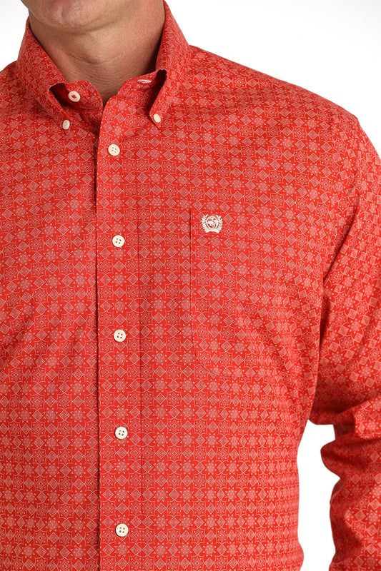 Cinch Mens Geometric Print L/S Shirt - MTW1105803