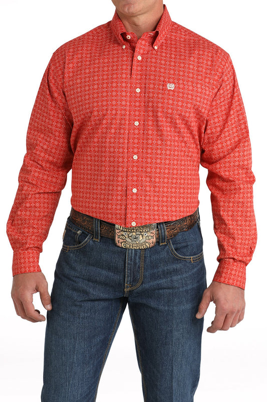 Cinch Mens Geometric Print L/S Shirt - MTW1105803