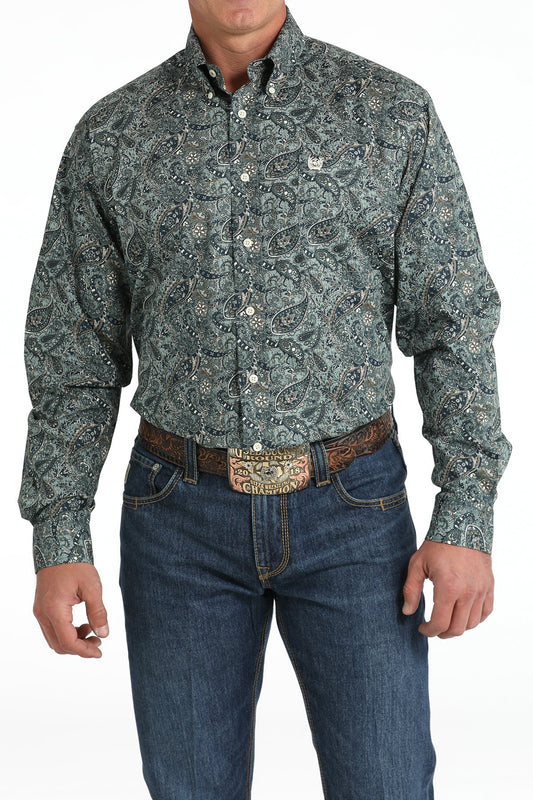 Cinch Mens Stretch Paisley Print Shirt - MTW1105811