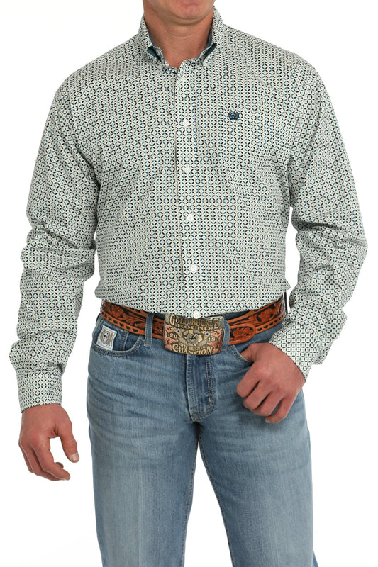 Cinch Mens Geometric Print L/S Shirt - MTW1105863