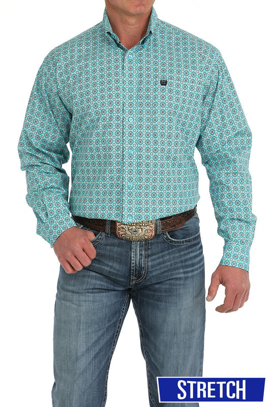 Cinch Mens Medallion Print L/S Shirt - MTW1105902