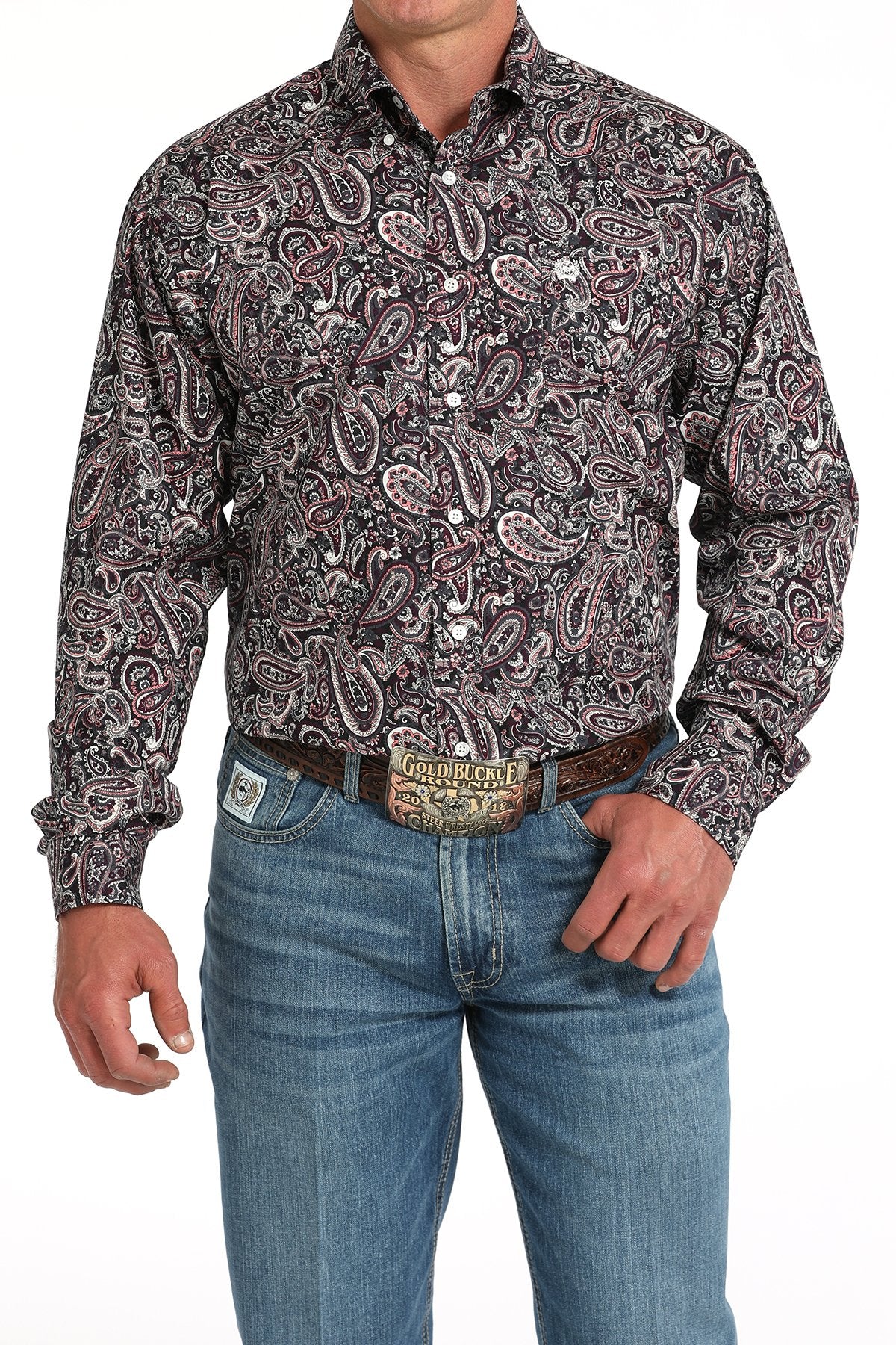 Cinch Mens Multi Paisley Print L/S Shirt - MTW1105910