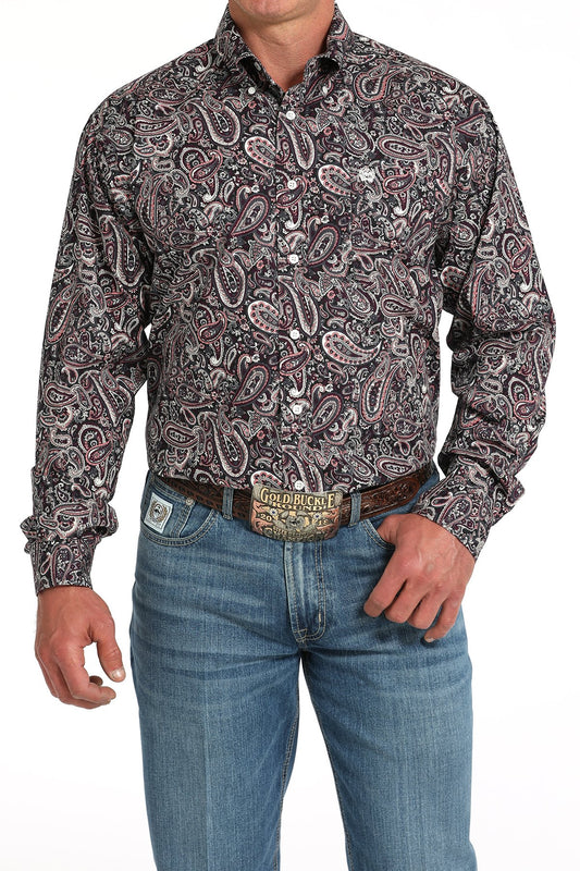 Cinch Mens Multi Paisley Print L/S Shirt - MTW1105910