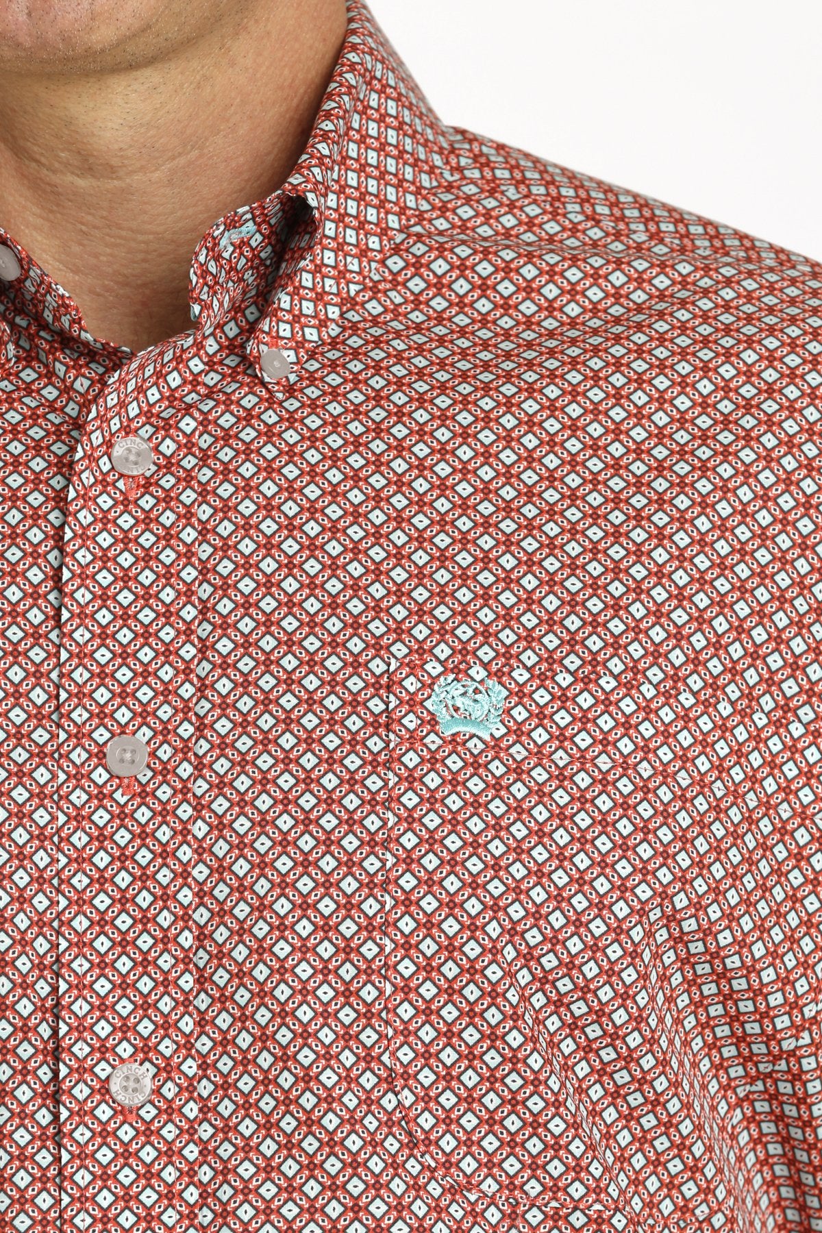 Cinch Mens Geometric Print S/S Shirt - MTW1111456