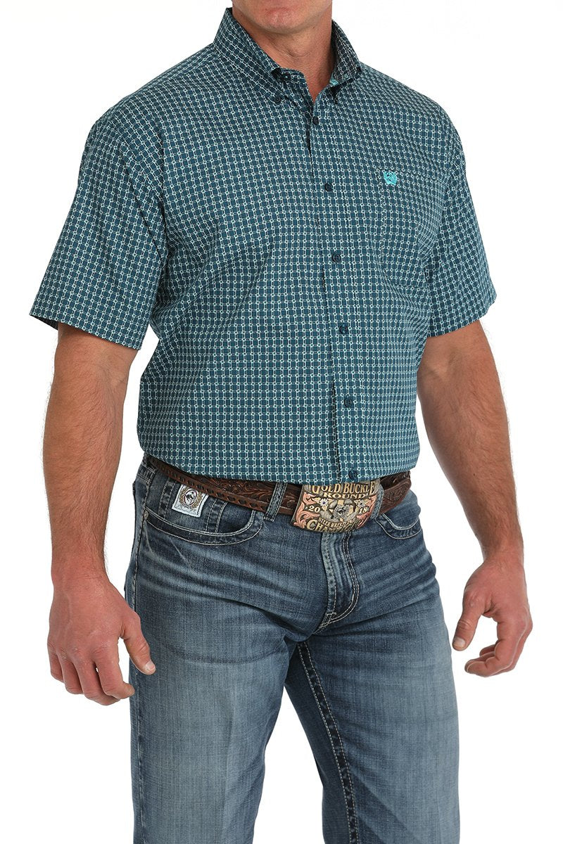Cinch Mens Geometric Print S/S Shirt - MTW1111478