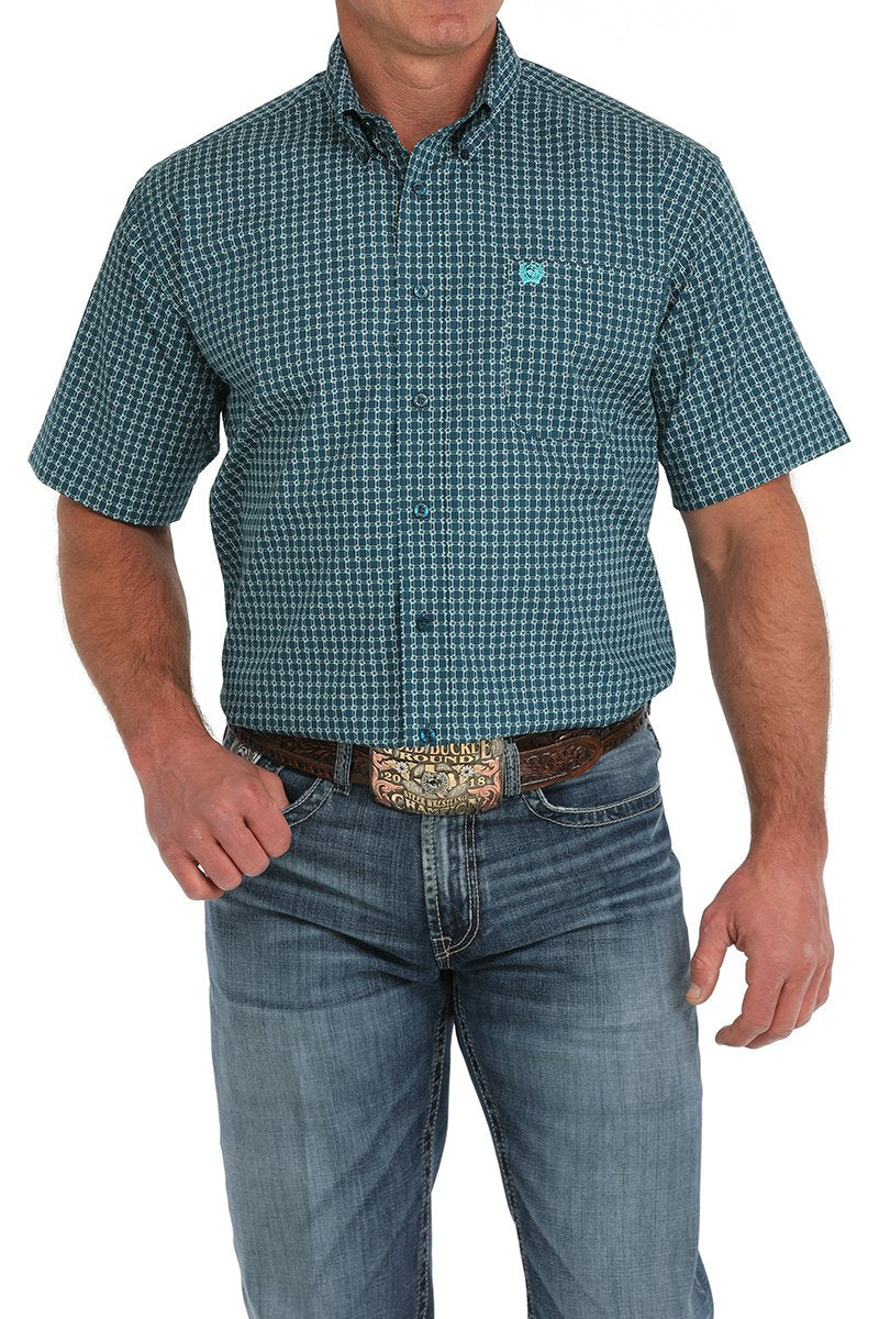 Cinch Mens Geometric Print S/S Shirt - MTW1111478