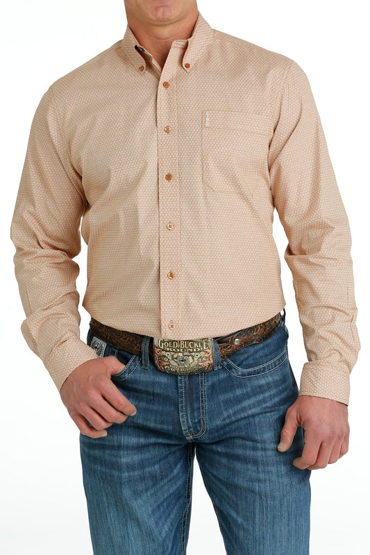 Cinch Mens Modern Fit Button Down Western Shirt - GLD - MTW1347091