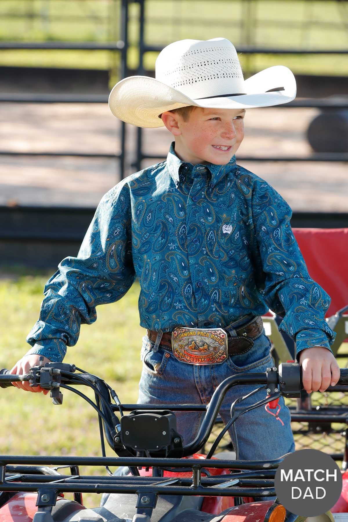 Cinch Boys Paisley Print Button Down Western Shirt