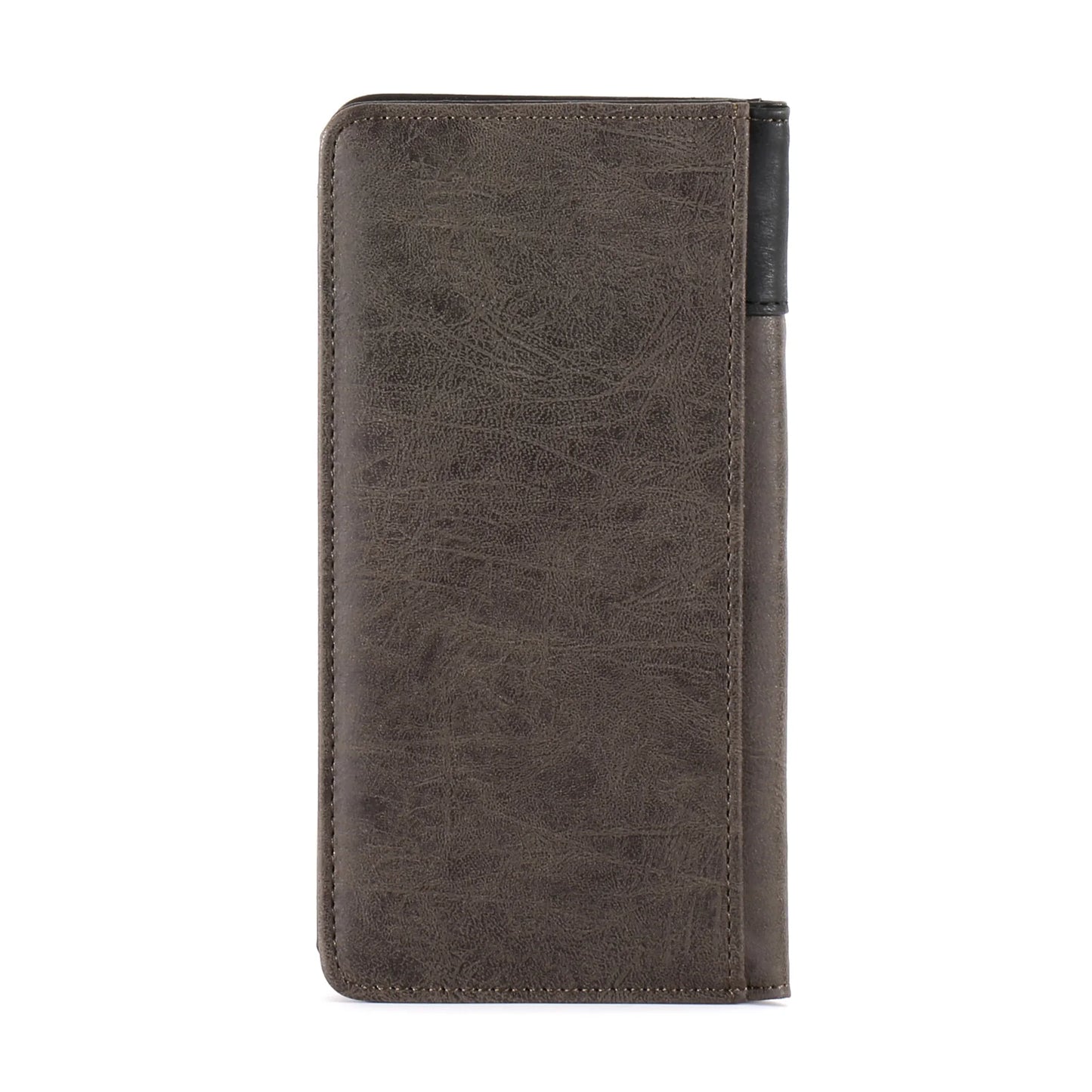 Montana West Mens Color Block Navajo Concho Bifold Long PU Leather Wallet - Coffee
