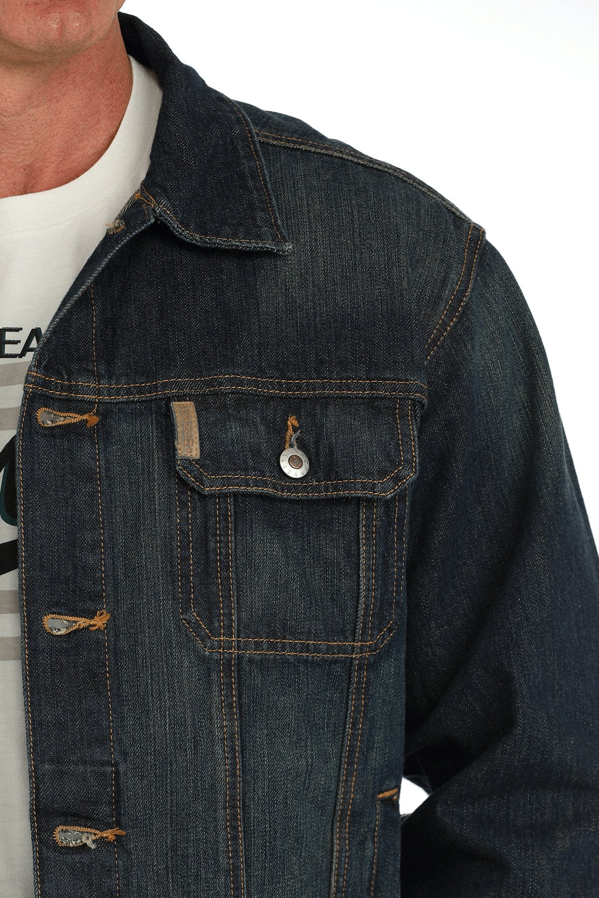 Cinch Mens Dark Stonewash Denim Jacket