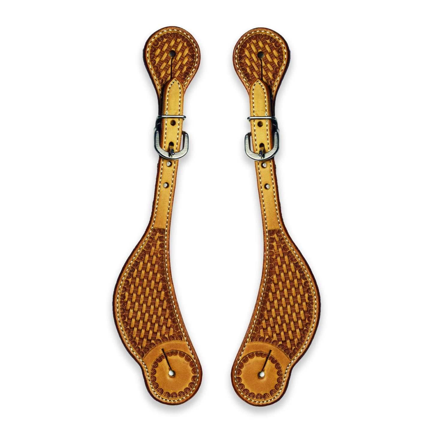 Ezy Ride Spur Strap Basket Stamped Natural Harness - Youth - NE-TN-EP-213NHYM