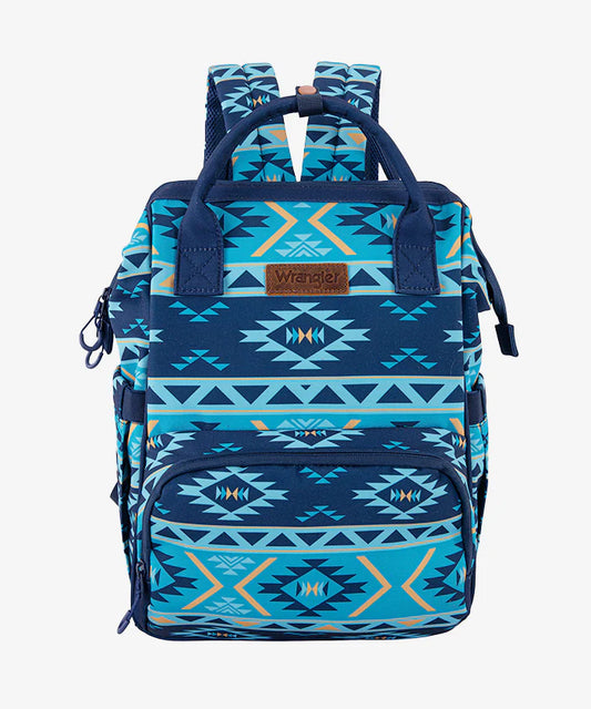 Wrangler Aztec Printed Callie Backpack - Navy - WG22049110