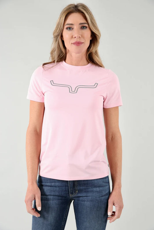 Kimes Ranch Ladies Outlier Tech Tee Shirt - Blush