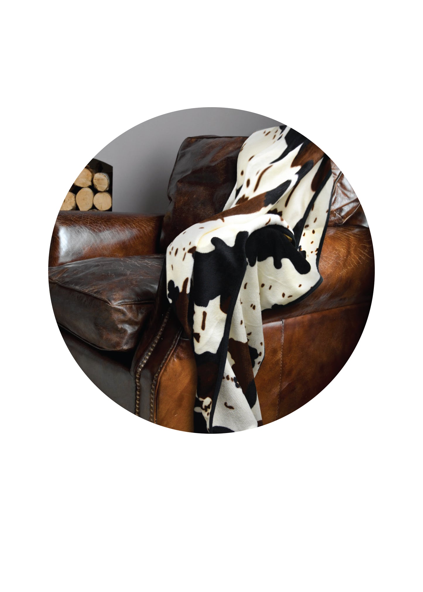 Pure Western Cow Pattern Snuggle Rug