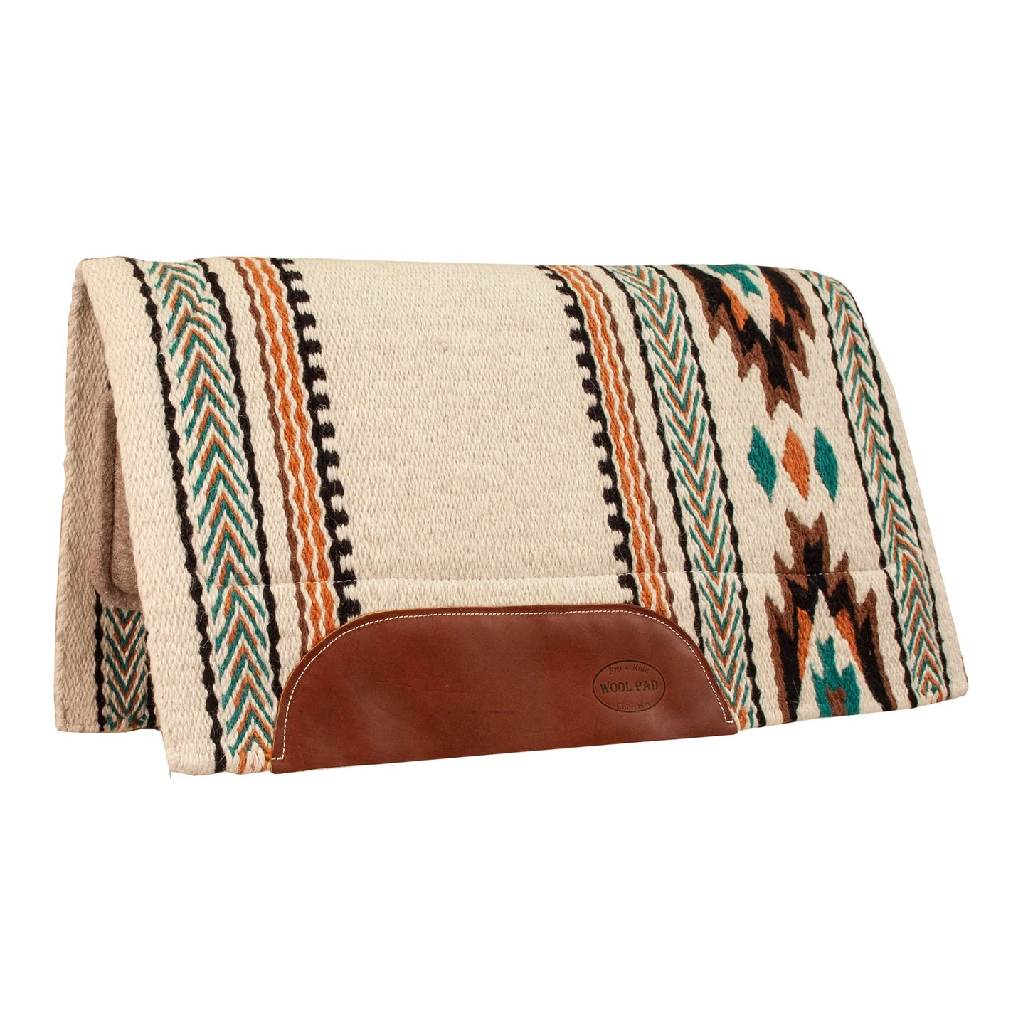 Ezy Ride Ezy Ride Temecula Pad Wool Felt 36" x 34" Cream/Turquoise - SBMUX1248YV