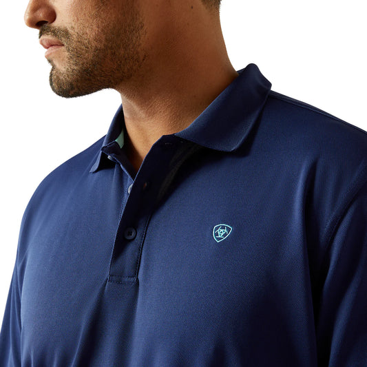 Ariat Mens TEK Polo - 10058817- Blue Depths