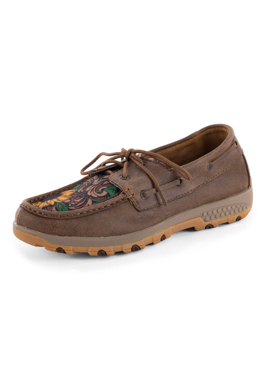 Twisted X Ladies Sunflower Cellstretch Lace Up Mocs - On Sale