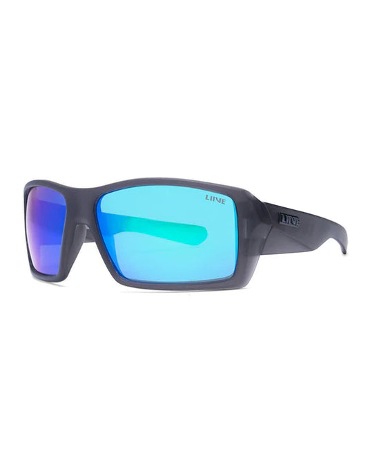 Liive Vision Polarised Sunglasses - The Edge - Green Mirror Float Matt Xtal Smoke