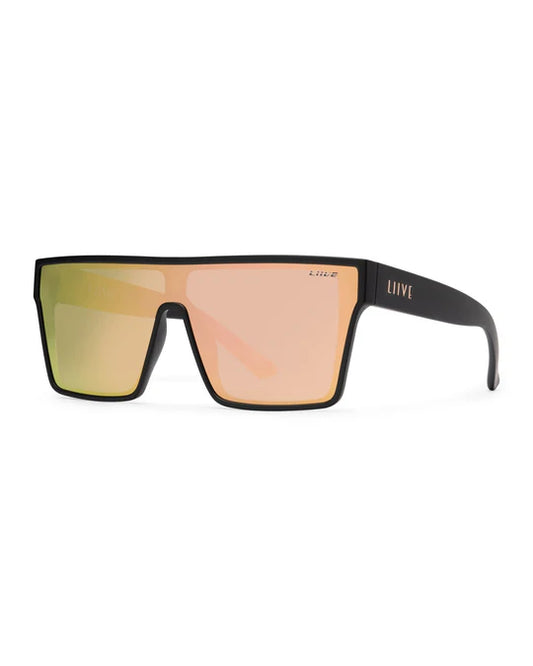 Liive Vision Polarised Sunglasses - Wasteland - Pink Mirror Matt Black