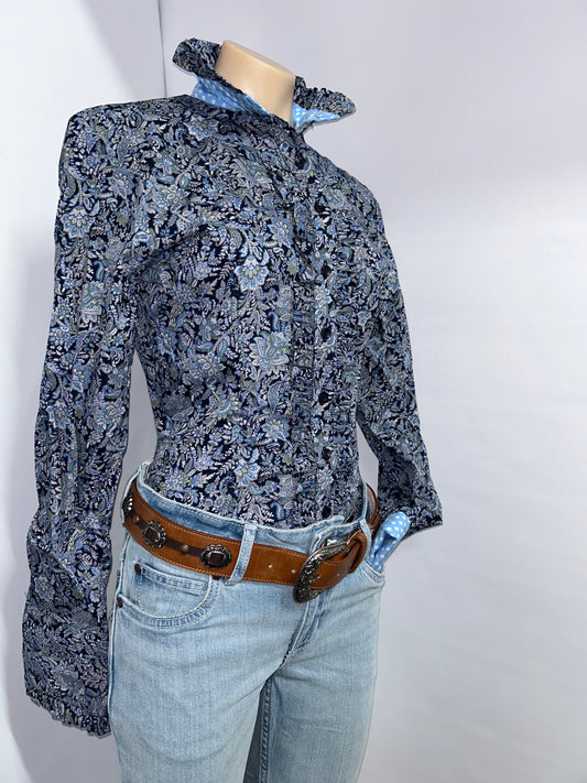 Netties Ladies Hayden Fitted L/S Frill Shirt