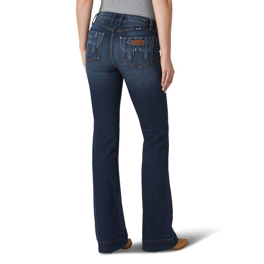 Wrangler Ladies Retro Mid Rise Trouser Jean - ON SALE