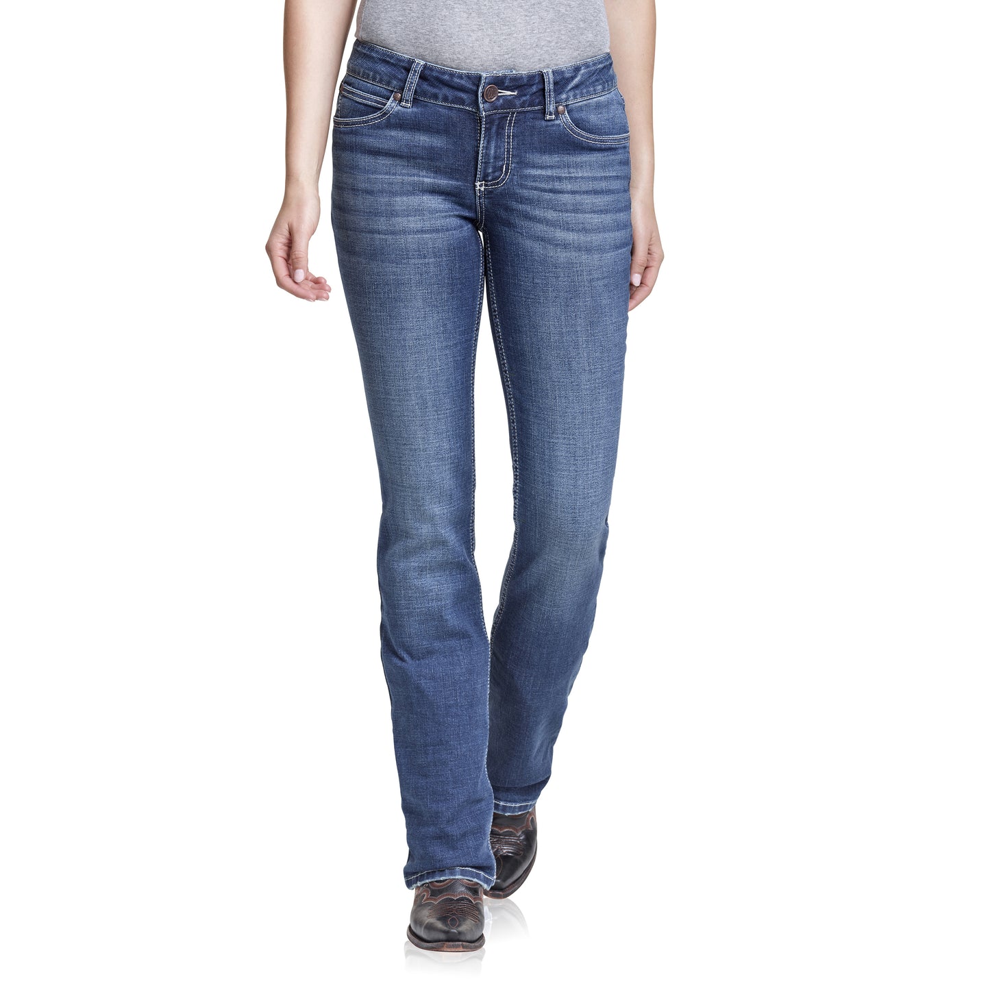 Wrangler Ladies Retro Mid Rise Bootcut Jean - Mae - Griffin - 09MWZGN34- ON SALE