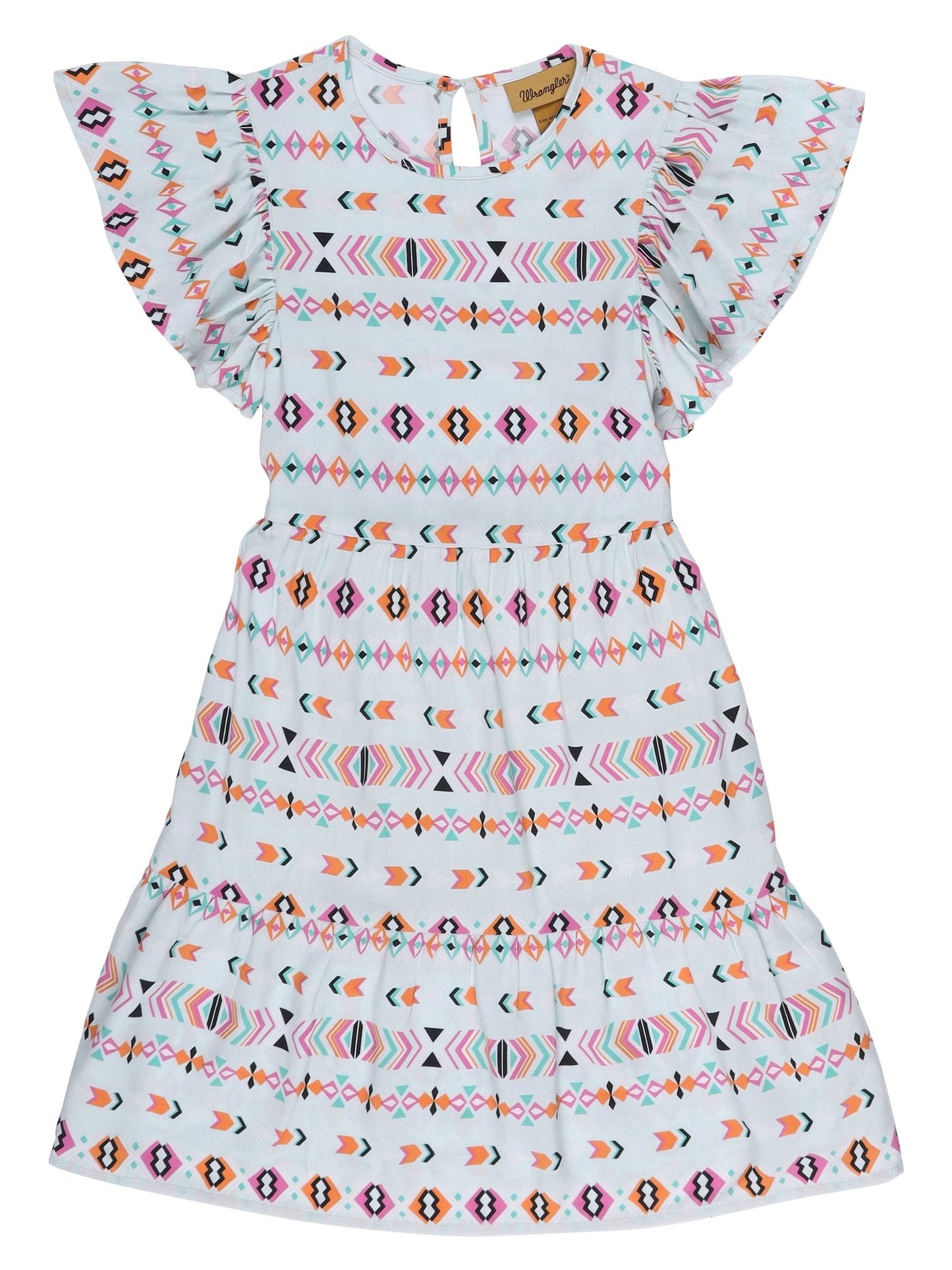 Wrangler USA Girls Ruffle Sleeve Dress