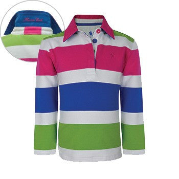 Thomas Cook Girls Moreton Stripe Rugby L/S Pullover