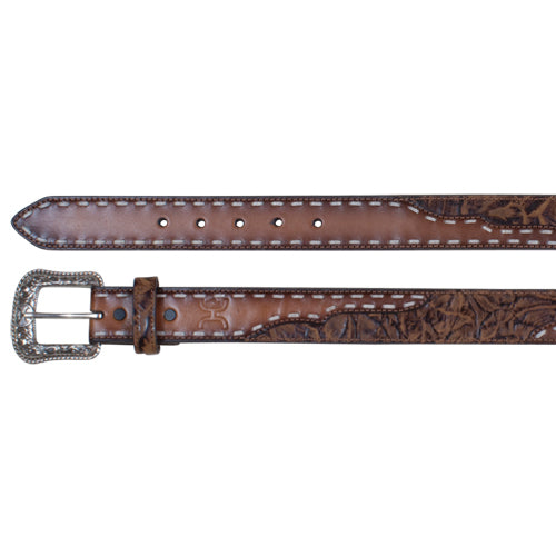 Hooey Sitched Tawny with Marbling Mens Belt