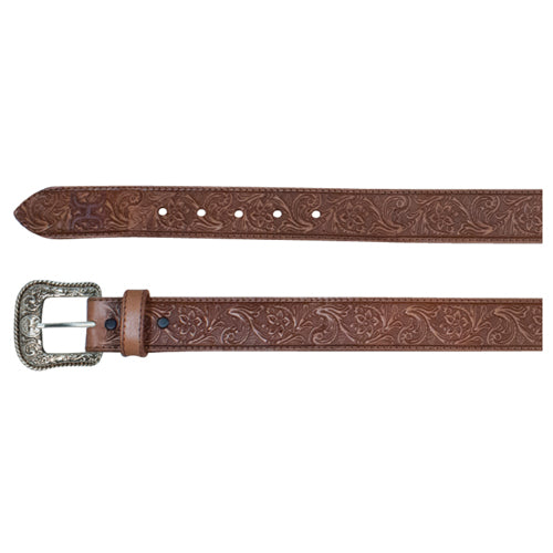 Hooey Tooled Pecan Mens Belt