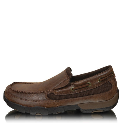 Twisted X Mens Casual Driving Mocs Boat Slip On - TCMDMS009