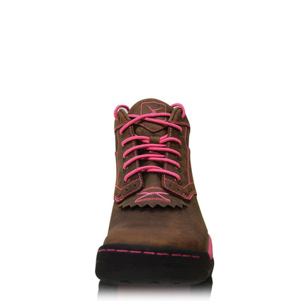 Twisted X Womens Pink Ribbon All Round Lace Up Boot - TCWAL0007